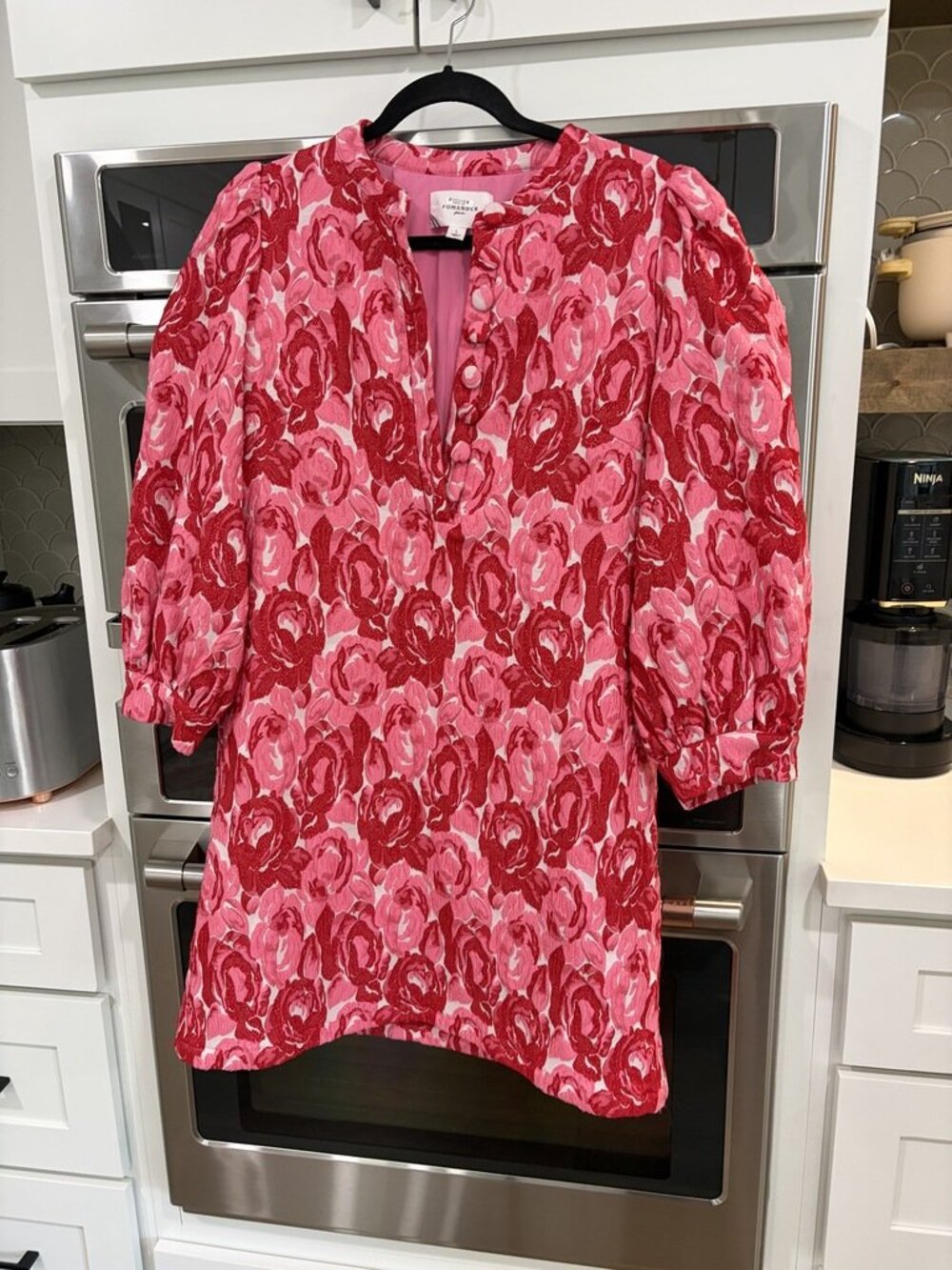 Pomander Place Samantha Pink Jacquard Dress Large - Picture 2 of 3
